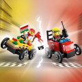 60458 LEGO  City Picu piegādes pret ugunsdzēsēju sacīkšu auto komplekts