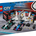 60444 LEGO  City F1® garāža, Mercedes-AMG un Alpine auto