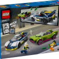 60415 LEGO  City Policijas auto un jaudīgā auto pakaļdzīšanās