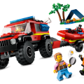 60412 LEGO  City 4x4 Ugunsdzēsēju auto ar glābšanas laivu