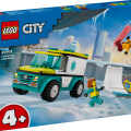 60403 LEGO  City Ātrās palīdzības auto un snovotājs